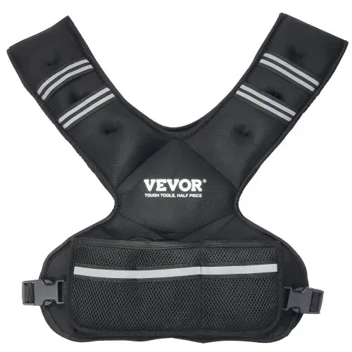 VEVOR verstellbare Gewichtsweste 9-14,5 kg, mit 6 Ironsand-Gewichten & reflektierendem Streifen, Körpergewichtswesten-Trainingsset für Männer & Frauen, Trainingsgerät für Krafttraining Laufen – Bild 10