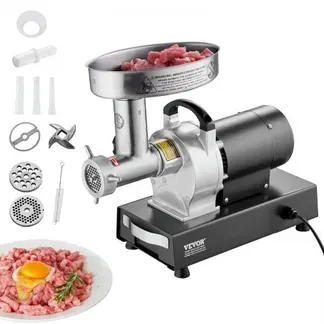VEVOR kommerzieller elektrischer Fleischwolf Wurstmaschine 2,72 kg/Min. 350 W, industrieller Fleischwolf mit Klinge & Mahlplatte, multifunktionaler Fleischwolf aus Edelstahl für Küche & Restaurant VEVOR kommerzieller elektrischer Fleischwolf Wurstmaschine 2,72 kg/Min. 350 W, industrieller Fleischwolf mit Klinge & Mahlplatte, multifunktionaler Fleischwolf aus Edelstahl für Küche & Restaurant