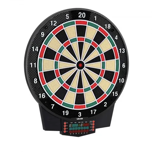 VEVOR Elektronische Dartscheibe, 393 mm E-Dartsboard mit 43 Spielen & über 320 Variationen für bis zu 8 Spieler, 6 Darts mit Flights & 50 Ersatz-Dartspitzen, Farb-LCD-Punkteanzeige – Bild 10