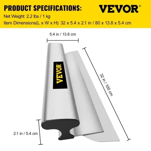 VEVOR Trockenbau Skimming Blade, 101,6 cm Smoothing Knock-Down Knife, Stainless Steel Putty Knife Finishing Tool, High-Impact End Caps for Sheetrock Drywall Gyprock Wall-Board Plasterboard – Bild 6