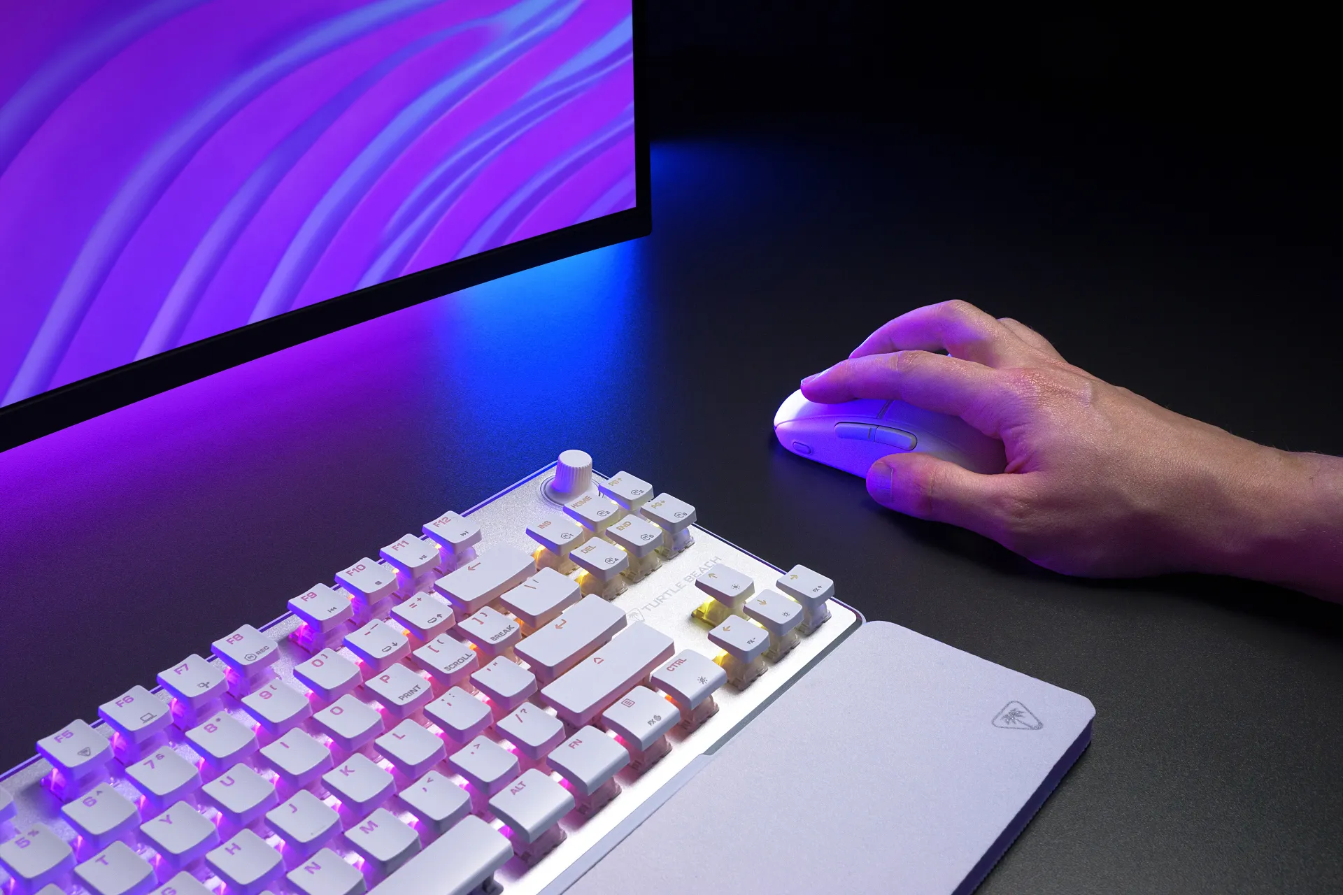 Turtle Beach Burst II Air – Kabellose 2,4-GHz-Gaming-Maus: ultraleichte 47 g, Optical Switches, symmetrisch, optischer Sensor, 26k DPI, Bluetooth, bis zu 120h Akkulaufzeit - Weiß – Bild 7