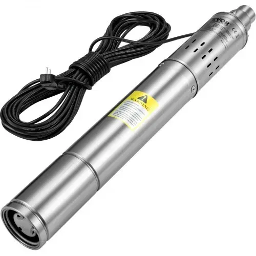 VEVOR 76mm Tiefbrunnenpumpe 550 W Brunnenpumpe max. Durchfluss 35 L/min Tauchpumpe max. Förderhöhe 108 m Tauchwasserpumpe sandbeständig <5% max. Drehzahl – Bild 10