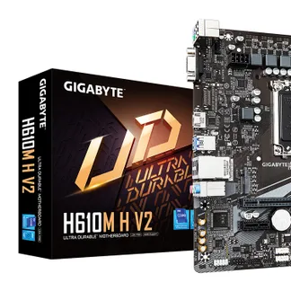 GIGABYTE H610M H V2 Mainboard – Unterstützt Intel Core Prozessoren 14th CPUs, 4+1+1 Hybrid Digital VRM, up to 5600MHz DDR5, 1xPCIe 3.0 M.2, GbE LAN, USB 3.2 Gen 1 GIGABYTE H610M H V2 Mainboard – Unterstützt Intel Core Prozessoren 14th CPUs, 4+1+1 Hybrid Digital VRM, up to 5600MHz DDR5, 1xPCIe 3.0 M.2, GbE LAN, USB 3.2 Gen 1