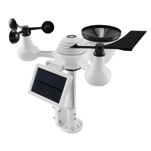 VEVOR Profi WLAN-Wetterstation 7 in 1 solarbetrieben Wettercenter 190,5 mm (7,5-inch) Display 150m Übertragungsreichweite Außensensor für Windgeschwindigkeit Windrichtung Temperatur Luftfeuchtigkeit Niederschlag – Bild 10