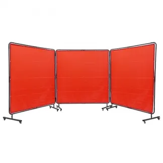 VEVOR 3-Panel-Schweißvorhang 1,8 x 1,8 m Schweißschutzvorhang aus Flammhemmendem Vinyl Schweißschutzwand mit 12 Schwenkrädern und einem 6-stufigen UV-Schutz Schweißerdecke Schweißschutz Rot VEVOR 3-Panel-Schweißvorhang 1,8 x 1,8 m Schweißschutzvorhang aus Flammhemmendem Vinyl Schweißschutzwand mit 12 Schwenkrädern und einem 6-stufigen UV-Schutz Schweißerdecke Schweißschutz Rot