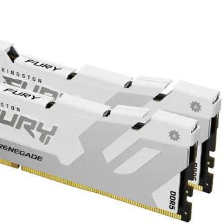 Kingston Technology FURY 32GB 6400MT/s DDR5 CL32 DIMM (2er-Kit) Renegade Weiß XMP Kingston Technology FURY 32GB 6400MT/s DDR5 CL32 DIMM (2er-Kit) Renegade Weiß XMP