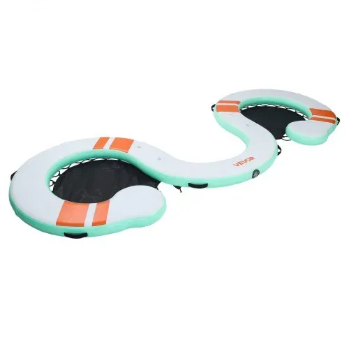 VEVOR Aufblasbares Schwimmdock, 4,57 x 1,83 m, Schwimmplattform mit Rutschfester Oberfläche, Tragetasche & Abnehmbarer Leiter, Schwimmende Insel, Wasserplattform für Pool, Strand & Meer – Bild 9