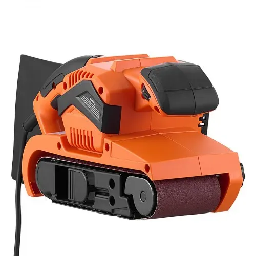 VEVOR 750W Bandschleifer Elektrischer Holzschleifer 7,6x53,3cm Bandgröße, 3,2-6,2m/s Drehzahlregelung, 10 Schleifbänder, 2 Staubbeutel, 3m Netzkabel, Staubsaugeradapter, 2-in-1 Hand- & Tischgerät – Bild 8