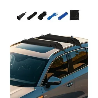 VEVOR Aufblasbarer weicher Dachgepäckträger-Pads, 95 cm Universal-Autodachgepäckträgerpolster, 40 kg belastbarer Kajakträger mit 2 Zurrgurten & Seilen & Handluftpumpe für Kanus Surfbretter SUPs VEVOR Aufblasbarer weicher Dachgepäckträger-Pads, 95 cm Universal-Autodachgepäckträgerpolster, 40 kg belastbarer Kajakträger mit 2 Zurrgurten & Seilen & Handluftpumpe für Kanus Surfbretter SUPs
