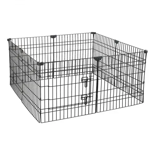 VEVOR Welpenauslauf Hundelaufstall Metall 61cm 8-tlg. Deckel & Bodenmatte, Spielplatz für Kleine Hunde Katzen & Andere Kleintiere Faltbar Durch die Verschiedenen Formen Vielfältig Einsetzbar – Bild 10