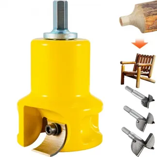 VEVOR Zapfenschneider Forstnerbohrer 38 mm, 4 Klingen Zapfenschneider Forstner Bit Zapfenschneider Set für Balkenbetten, Balkengeländer, Balkenzäune, Balkentische usw. Forstnerbohrer Set Gelb VEVOR Zapfenschneider Forstnerbohrer 38 mm, 4 Klingen Zapfenschneider Forstner Bit Zapfenschneider Set für Balkenbetten, Balkengeländer, Balkenzäune, Balkentische usw. Forstnerbohrer Set Gelb