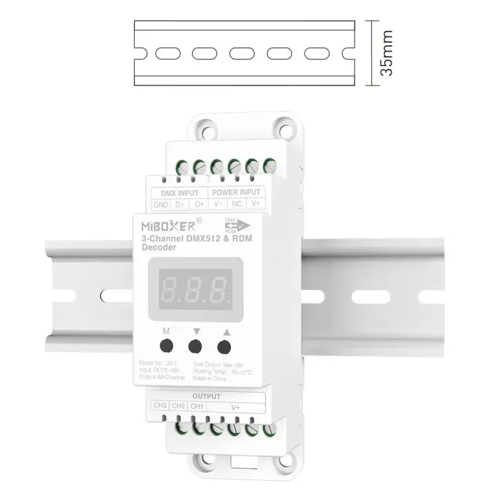 Miboxer Hutschiene DMX 3-Kanal LED Controller DMX-Serie – Bild 8