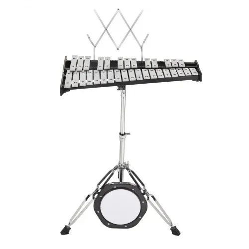 VEVOR Glockenspiel-Xylophon-Set mit 32 Noten, professionelles Schlaginstrumenten-Set mit Schlägeln, Trommelstöcken, Notenständer, 20,3 cm Übungspad, verstellbarem Ständer und Tragetasche – Bild 9