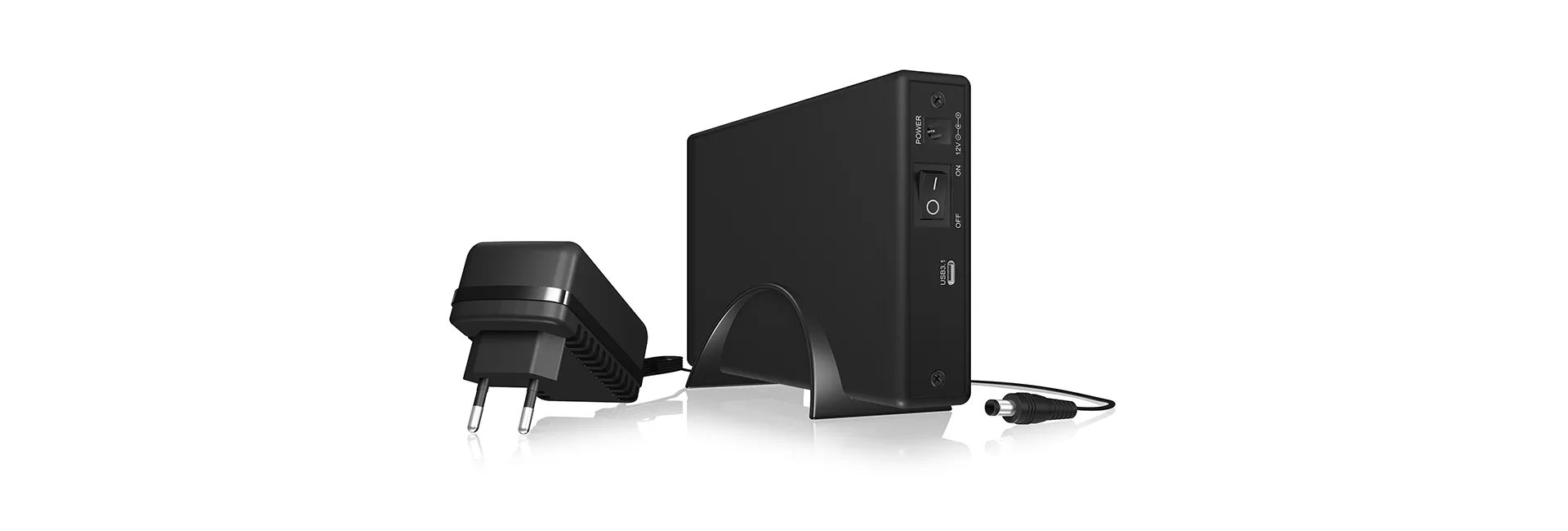 ICY BOX IB-377-C31 Gehäuse für 3,5" SATA HDD zu Type-C® - USB 3.1, Gen 2, 10 Gbit/s, Type-C® zu Type-C® Kabel, schwarz – Bild 5