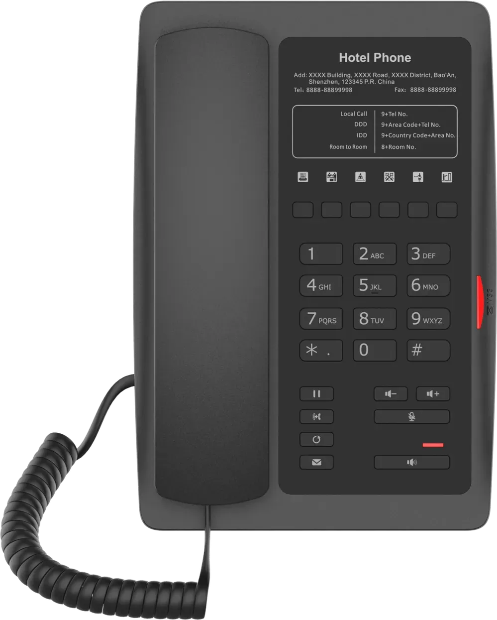 Fanvil H3W V2-Black, H3W-Black---WiFi Hotel Phone / SIP / POE / Wi-Fi – Bild 5