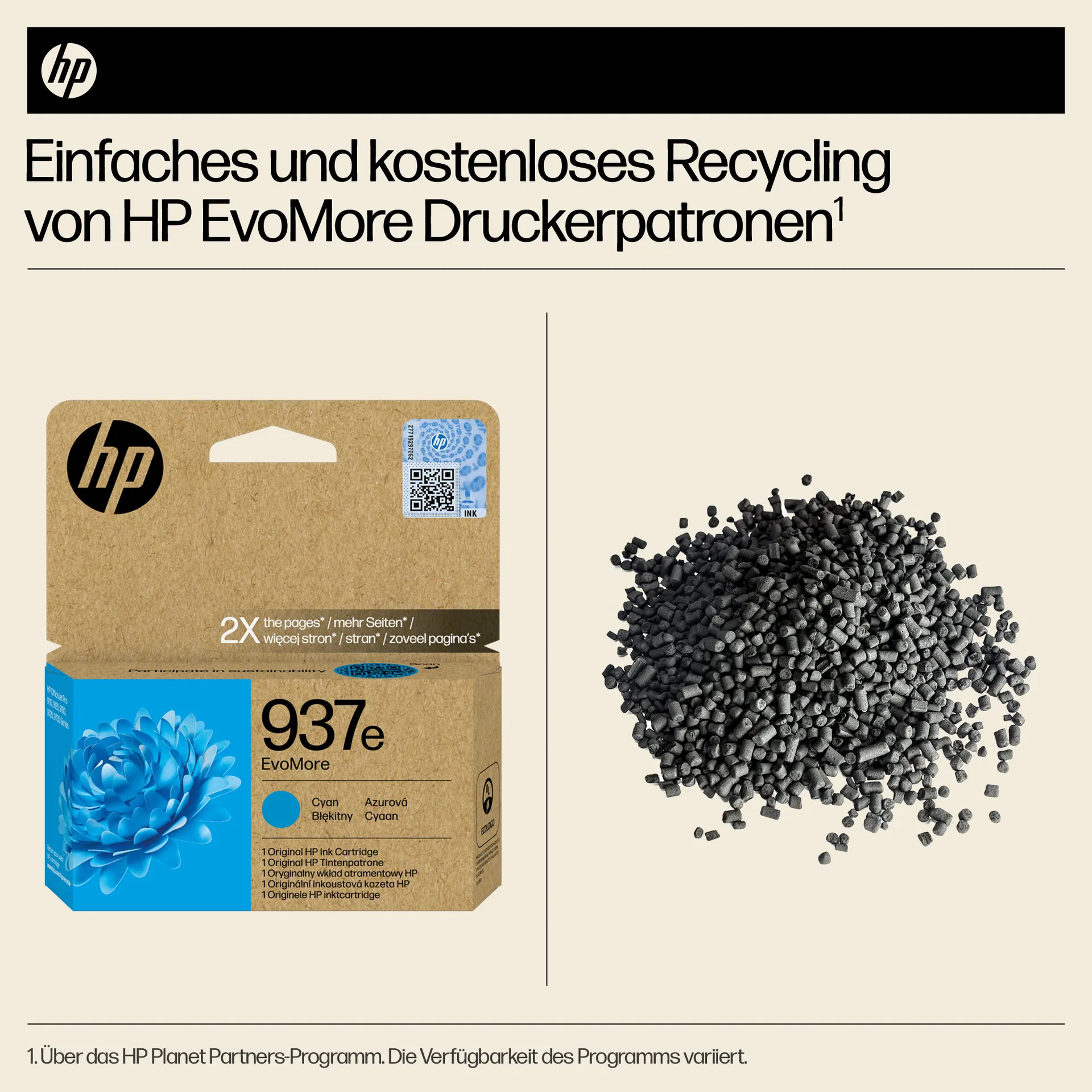 HP 937e EvoMore Cyan Original Druckerpatrone – Bild 5