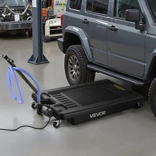 VEVOR Ölablasswanne, mit Niedrigem Profil, 64 L Fassungsvermögen, Ölwechselbehälter mit elektrischer Pumpe & 2,2 m Schlauch, Passend für Autos, SUVs, LKWs, Motorräder, Geländefahrzeuge, Metall – Bild 7