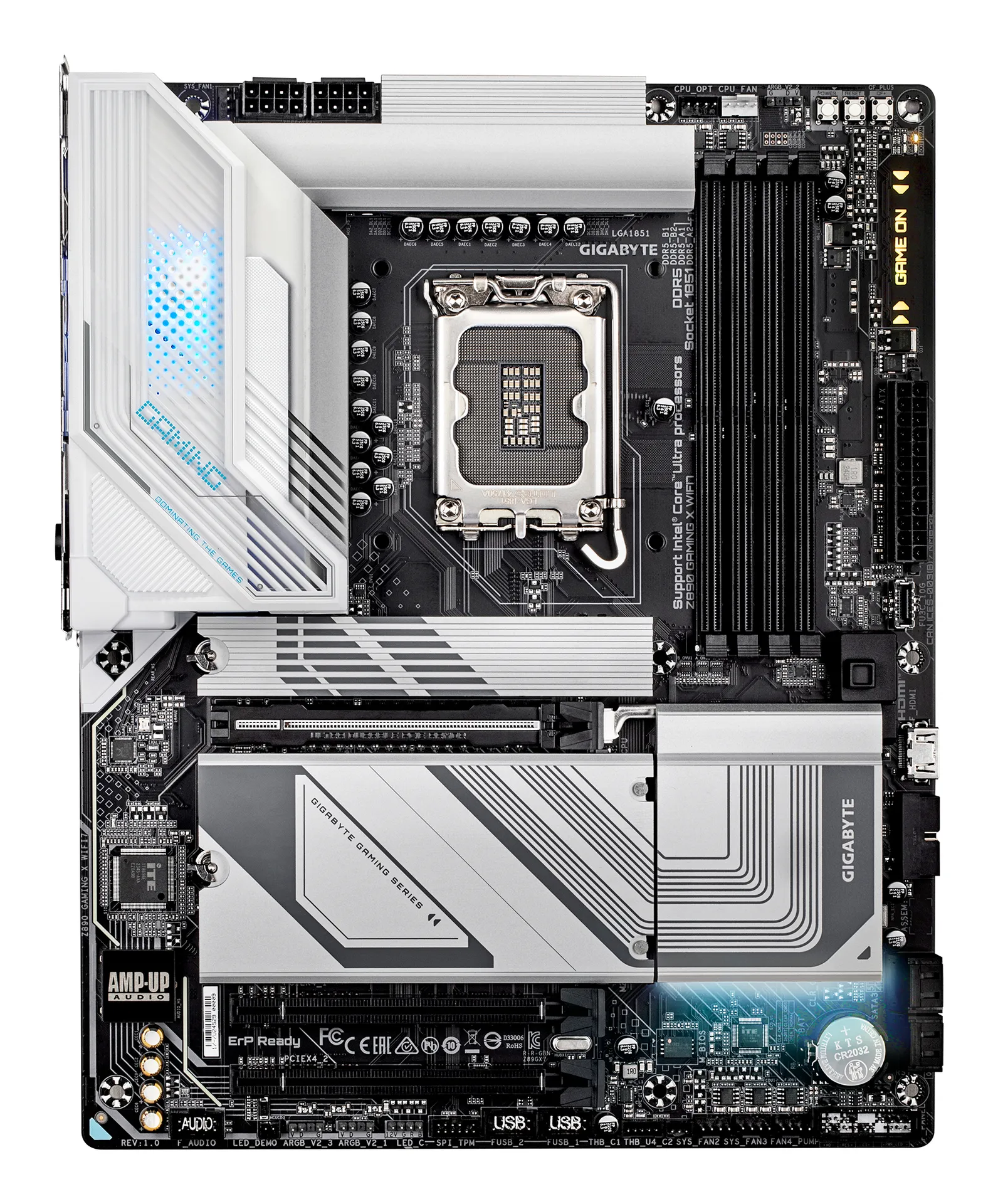 GIGABYTE Z890 GAMING X WIFI7 Mainboard - Unterstützt Intel Core Ultra (Serie 2) CPUs, 16+1+2 Phasen VRM, bis zu 8800MHz DDR5 (OC), 1xPCIe 5.0 + 3xPCIe 4.0, Wi-Fi 7, 2.5GbE LAN, USB 4 – Bild 2