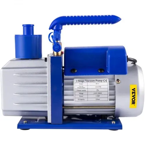 VEVOR 136 L/min(4.8CFM) Vakuumpumpe, 249 W(1/3HP) Unterdruckpumpe Vakuumgeräte Pumpe, 5Pa Vakuumpumpe Unterdruckpumpe, Refrigerant Vacuum Pump, Vacuum Pump, Vakuumpumpe Unterdruckpumpe – Bild 8