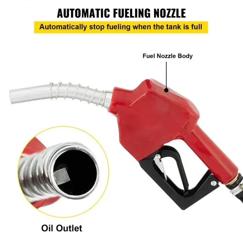 VEVOR Dieselpumpe Heizölpumpe 40L, 155W Selbstansaugende Ölpumpe, 2800U/min Motordrehzahl Ölabsaugpumpe Selbstansaugend, 20 kg Diesel Kraftstoff-Umfüllpumpe, Zählwerk Automatik Pumpe für Biokraftstoff – Bild 3