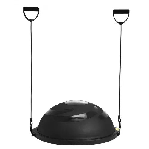 VEVOR Halb-Gymnastikball-Trainer, 66 cm Balance-Ball-Trainer, 680 kg Tragkraft Stabilitätsball, Yoga-Ball mit Widerstandsbändern und Fußpumpe, Kraft-Fitnessball im Heim-Fitnessstudio, Schwarz – Bild 10