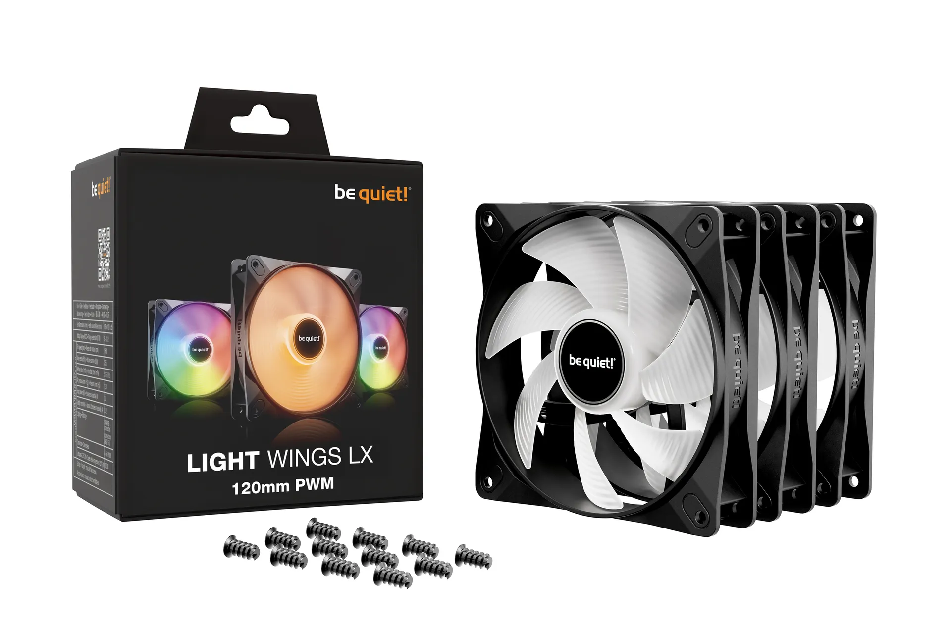 be quiet! LIGHT WINGS LX 120mm PWM 3-Pack Black Computergehäuse Ventilator 12 cm Schwarz 3 Stück(e) – Bild 5