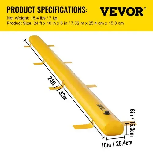 VEVOR Hochwasserbarriere 290 L Hochwasserschutz, 300 kg Silosandsäcke, 7,32 m x 25,4 cm x 15,3 cm Schutz vor Überschwemmung & Abdichtung, PVC Material Wassersperre, Krisenvorsorge & Wiederverwendbar – Bild 6