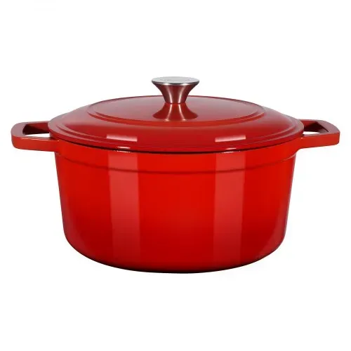 VEVOR Schmortopf aus emailliertem Gusseisen, 5,68 L Dutch Oven zum Backen von Sauerteigbrot, robuster Kochtopf mit Deckel & 2 Griffen, geeignet bis 260 °C, Feuertopf zum Kochen und Braten – Bild 9