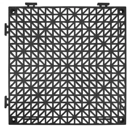 VEVOR Ineinandergreifende Fliesen 50 Stk. Bodenfliesen Drainage-Bodenfliesen, Bodenfliesen 30 x 30 cm Außenbereich Quadratische Bodenfliesen Terrasse PVC Bodenfliesen Badezimmer, Toilette, Schwarz – Bild 9