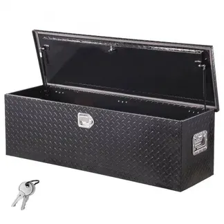 VEVOR Werkzeugkasten aus Aluminium für die Ladefläche mit seitlichem Griff und Schlossschlüsseln, Aufbewahrungs-Werkzeugkiste für Anhänger Pickup Wohnmobil (762 x 330,2 x 243,84 mm) Schwarz VEVOR Werkzeugkasten aus Aluminium für die Ladefläche mit seitlichem Griff und Schlossschlüsseln, Aufbewahrungs-Werkzeugkiste für Anhänger Pickup Wohnmobil (762 x 330,2 x 243,84 mm) Schwarz