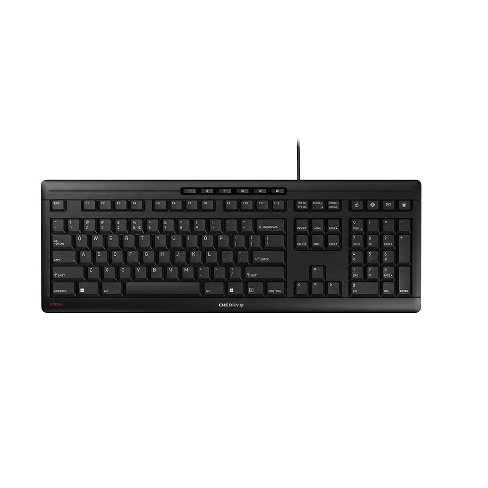 CHERRY STREAM Tastatur Büro USB QWERTY US Englisch Schwarz CHERRY STREAM Tastatur Büro USB QWERTY US Englisch Schwarz