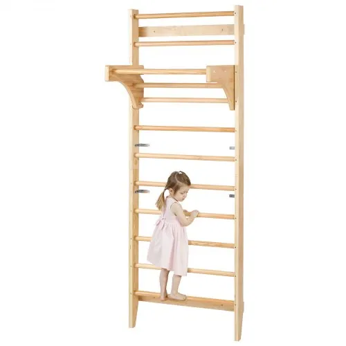 VEVOR schwedisches Leiterwand 10-stufiges Indoor-Klettergerüst aus Massivholz, 100 kg belastbare Indoor-Spielplatz-Kletterleiter Turnreck mit Klimmzugstange – Ideales Geschenk für Kinder VEVOR schwedisches Leiterwand 10-stufiges Indoor-Klettergerüst aus Massivholz, 100 kg belastbare Indoor-Spielplatz-Kletterleiter Turnreck mit Klimmzugstange – Ideales Geschenk für Kinder