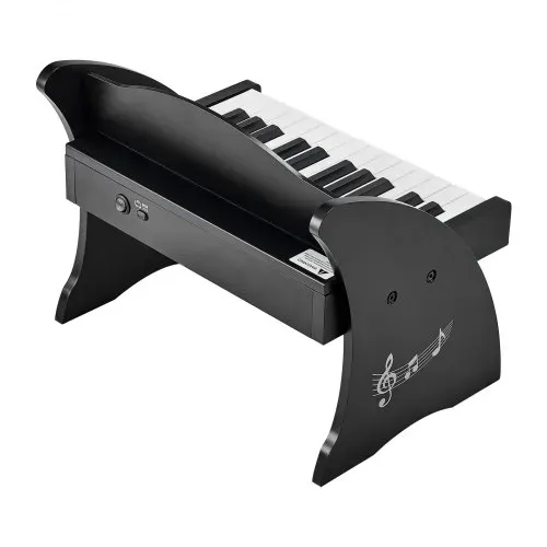 VEVOR Kinder Keyboard, 25 Tasten, Digitales Holzpiano, Holzklavier ab 3 Jahren, Mini-Musikinstrument mit Realistischem Klang, Dual-Power, Einstellbare Lautstärke, Musikalische Früherziehung, Schwarz – Bild 10