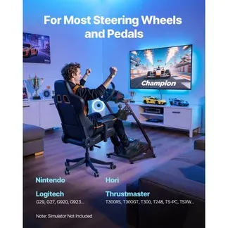 VEVOR Lenkradständer verstellbarer & faltbarer Simulatorständer für Logitech G29 G27 G920 G923, Thrustmaster T300RS T300GT T248 TS-PC TSXW Gaming Cockpit, Pedalsimulator nicht enthalten VEVOR Lenkradständer verstellbarer & faltbarer Simulatorständer für Logitech G29 G27 G920 G923, Thrustmaster T300RS T300GT T248 TS-PC TSXW Gaming Cockpit, Pedalsimulator nicht enthalten