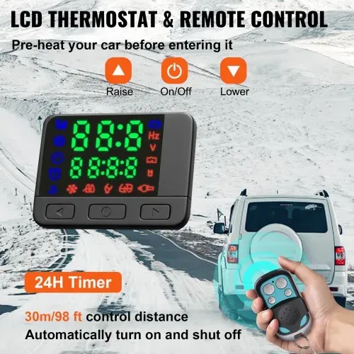 VEVOR Standheizung Diesel 2KW, 12V Diesel Lufterhitzer, 10 L Diesel Luftheizung, -40 ℃ - + 20 ℃ Luft Diesel Heizung mit LCD Bildschirm LCD Schalter Schalldämpfer, Air Heater Heizung Aluminium Heizung – Bild 4