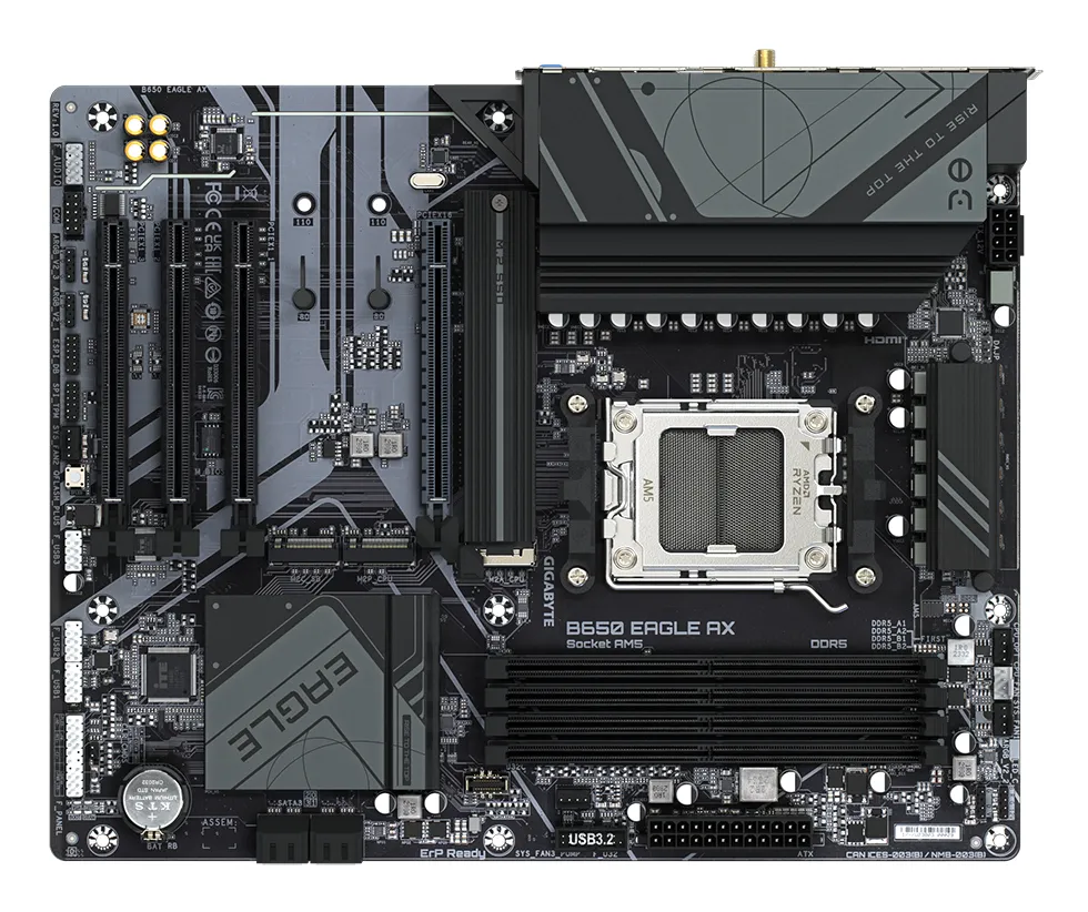 GIGABYTE B650 EAGLE AX Mainboard - AMD Ryzen 9000er-Serie, 12+2+2 Phasen VRM, bis zu 7600 MHz DDR5 (OC), 1xPCIe 5.0 + 2xPCIe 4.0 M.2, GbE LAN, WIFI 6E, USB 3.2 Gen 2 – Bild 6