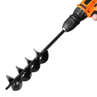 VEVOR Erdbohrer für Bohrmaschine, Ø 8×41 cm Gartenbohrer, für 3/8-Zoll-Sechskant-Bohrer, Pfahlbohrer, Erdlochbohrer, Lochbohraufsätze zum Graben von Gartenpfostenlöchern und Zäunen VEVOR Erdbohrer für Bohrmaschine, Ø 8×41 cm Gartenbohrer, für 3/8-Zoll-Sechskant-Bohrer, Pfahlbohrer, Erdlochbohrer, Lochbohraufsätze zum Graben von Gartenpfostenlöchern und Zäunen