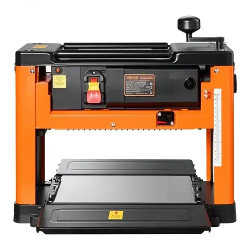 VEVOR Dickenhobel, Dreiblatt, 330 mm Arbeitstisch, Hobelmaschine, 2 kW, Motordrehzahl von 23500 U/min, Doppelrollen, Überrollschutz, Holzbearbeitung mit Einzelgeschwindigkeit, für Hart- & Weichholz – Bild 10
