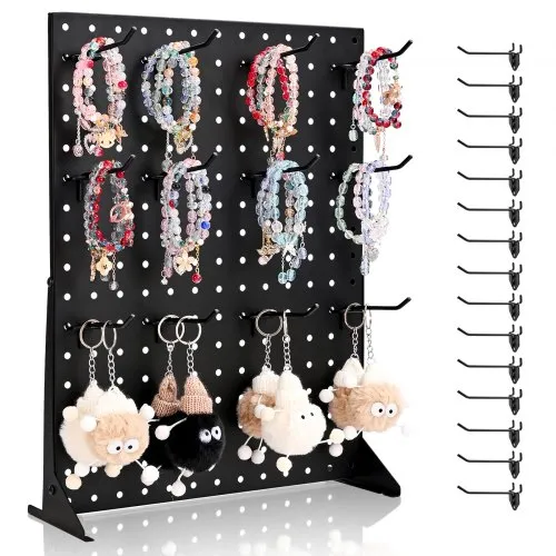 VEVOR Stecktafel Displayständer, 440x330x114 mm, Präsentationsständer mit 15 Haken, Tafelplatte aus kaltgewalztem Stahl für Lebensmittelgeschäfte, Einzelhandelsgeschäfte & Juweliergeschäfte VEVOR Stecktafel Displayständer, 440x330x114 mm, Präsentationsständer mit 15 Haken, Tafelplatte aus kaltgewalztem Stahl für Lebensmittelgeschäfte, Einzelhandelsgeschäfte & Juweliergeschäfte