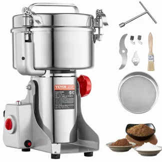 VEVOR elektrische Getreidemühle Hochgeschwindigkeits-Maismühle 2500 g 3400 W, Pulverisiermaschine aus Edelstahl, für trockene Körner Gewürze Müsli Kaffee Mais Pfeffer Schwenktyp 24 x 23 x 39 cm VEVOR elektrische Getreidemühle Hochgeschwindigkeits-Maismühle 2500 g 3400 W, Pulverisiermaschine aus Edelstahl, für trockene Körner Gewürze Müsli Kaffee Mais Pfeffer Schwenktyp 24 x 23 x 39 cm