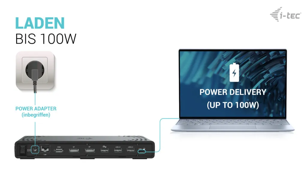 i-tec USB-C Triple Display Docking Station Gen 2 + Power Delivery 100W – Bild 5
