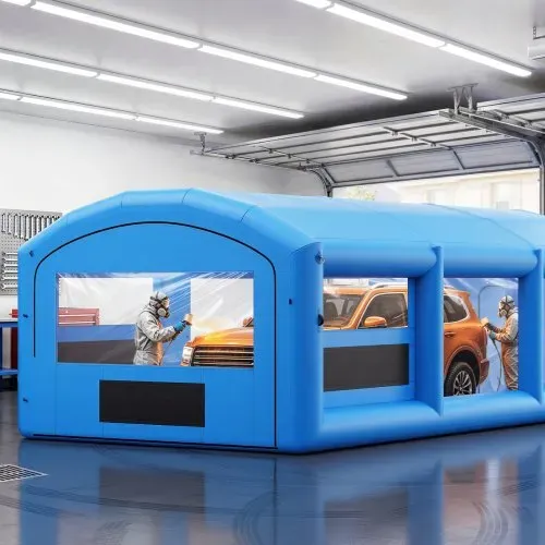 VEVOR Aufblasbare Lackierkabine 8,5x4,5x3 m Spritzkabine Lackierzelt Blau, mit 750-W- & 950-W-Gebläsen Aktivkohlefiltration Transparentem PVC-Fenster für Pick-Ups & Kleine Schnellboote Tragbar – Bild 7