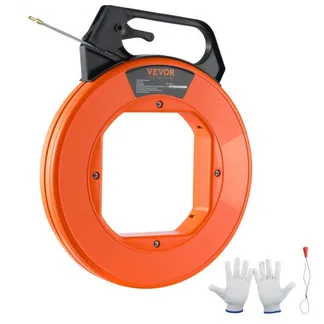 VEVOR Fischband, 100 Fuß, 3/16 Zoll, Glasfaser-Drahtzieher mit optimiertem Gehäuse und Griff, benutzerfreundliches Kabelzieher-Werkzeug, flexible Drahtangelwerkzeuge für Wände und elektrische Leitungen, nicht leitend VEVOR Fischband, 100 Fuß, 3/16 Zoll, Glasfaser-Drahtzieher mit optimiertem Gehäuse und Griff, benutzerfreundliches Kabelzieher-Werkzeug, flexible Drahtangelwerkzeuge für Wände und elektrische Leitungen, nicht leitend