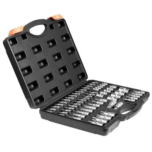 VEVOR Torx Bohrer Steckschlüsselsatz Außen-Torx-Steckschlüsselsatz 60-tlg. T6-T70 TT6-TT70 TP8-TP60 E4-E24, S2-Legierungsstahl & Cr-V-Stahl, mit 1/4 & 3/8 & 1/2 Zoll Antriebe & Aufbewahrungskoffer – Bild 9