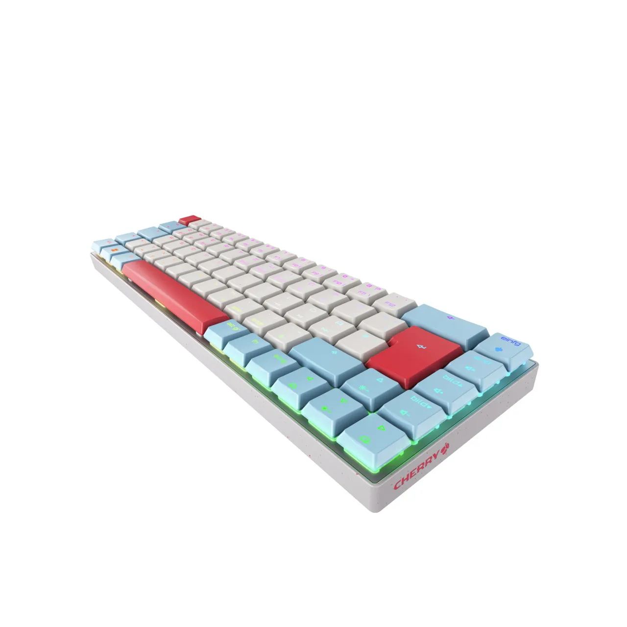 CHERRY MX-LP 2.1 Compact Wireless Tastatur Gaming RF Wireless + Bluetooth QWERTZ Deutsch Weiß – Bild 4
