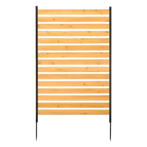 VEVOR Sichtschutzzaun aus Holz, 1550x980 mm, 1-Paneel-Sichtschutzwand für Klimaanlagen, Umzäunung für Poolausrüstung mit Metallpfählen, Mülltonnenversteck für den Außenbereich als Gartendekoration – Bild 8