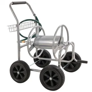 VEVOR Schlauchtrommelwagen, fasst bis zu 76 m x 1,5 cm Schlauch, Garten-Wasserschlauchwagen, mobile Werkzeuge mit 4 Rädern Stahl zum Pflanzen im Freien mit Aufbewahrungskorb, für Garten, Hof, Rasen VEVOR Schlauchtrommelwagen, fasst bis zu 76 m x 1,5 cm Schlauch, Garten-Wasserschlauchwagen, mobile Werkzeuge mit 4 Rädern Stahl zum Pflanzen im Freien mit Aufbewahrungskorb, für Garten, Hof, Rasen