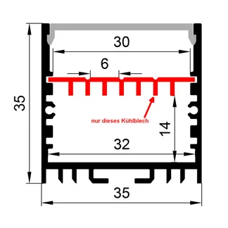 Synergy 21 LED U-Profil zub ALU3535 ALU-Kühlblech mit Kühlrippen 2m Synergy 21 LED U-Profil zub ALU3535 ALU-Kühlblech mit Kühlrippen 2m