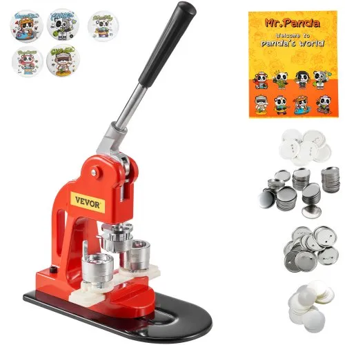 VEVOR Button Maker Maschine, 25 mm (1 Zoll) Badge Punch Press Kit, Kinder DIY Geschenke Pin Maker, Button Herstellung Zubehör mit 500 Stk. Button Teile & Kreisschneider & Zauberbuch VEVOR Button Maker Maschine, 25 mm (1 Zoll) Badge Punch Press Kit, Kinder DIY Geschenke Pin Maker, Button Herstellung Zubehör mit 500 Stk. Button Teile & Kreisschneider & Zauberbuch