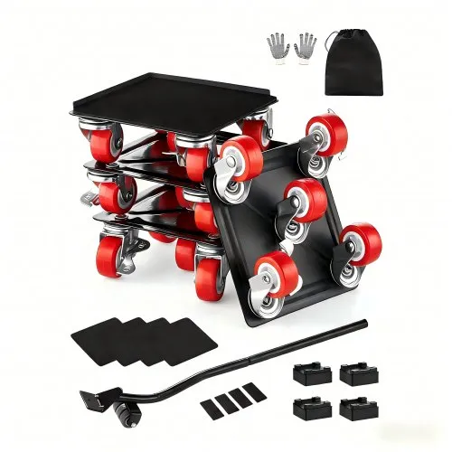 VEVOR Möbelwagen, Max. Tragkraft 544 kg, Schwerlast-Möbeltransporter mit 5x 360° drehbaren Rädern, Möbelroller, Möbelhebe-Schiebewerkzeugsatz für Haushaltsgeräte, Sofa, Kühlschrank, Waschmaschine VEVOR Möbelwagen, Max. Tragkraft 544 kg, Schwerlast-Möbeltransporter mit 5x 360° drehbaren Rädern, Möbelroller, Möbelhebe-Schiebewerkzeugsatz für Haushaltsgeräte, Sofa, Kühlschrank, Waschmaschine